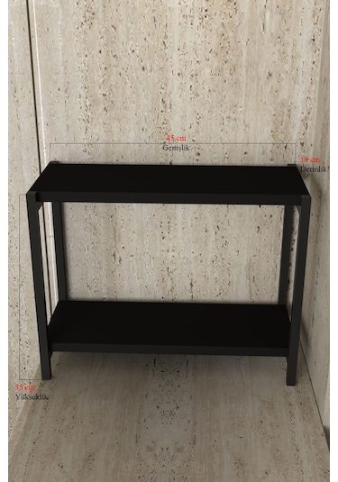 Aju Tezgah Üstü Raf Masaüstü Ayaklı Organizer Mutfak Banyo Düzenleyici Baharatlık Kitaplık Yüksek Raflık Siyah