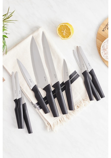 Dr. Inox Bundle 10 Parça Bıçak Seti Siyah