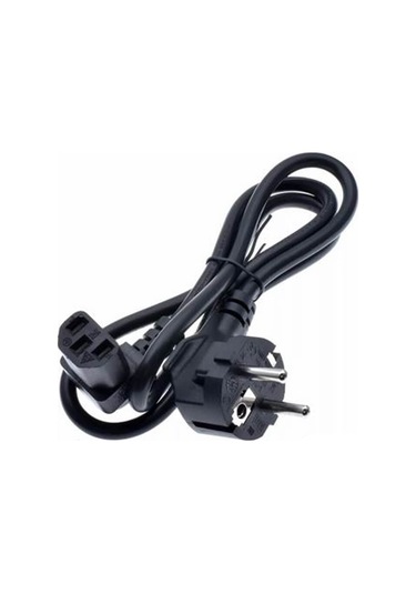 C13 Power Kablosu 90° Derece Dirsek L Uç - Dik Açılı - 1.8 mt