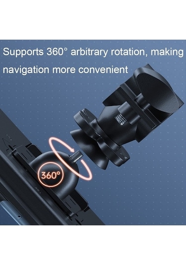 Wondernest Dönebilen Bisiklet & Motosiklet Sarsıntı Önleyici Güneşlikli Telefon Tutacağı, Evrensel Model Siyah