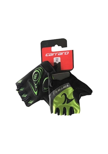 Carraro V7C Kıcsa Parmak Jelli Bisiklet Eldiveni Yeşil Xl