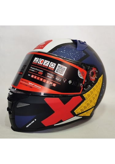 MT Kask Revenge 2 Lıght B7 Mat Mavi - Şeffaf Vizörlü