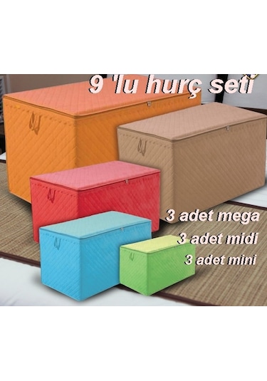 9'lu Hurç Seti (3 Adet Megaboy-3 Adet Midiboy-3 Adet Miniboy)