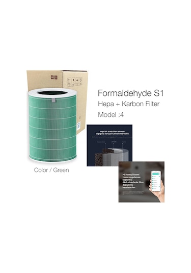 Xiaomi Smart Air Purifier 4 Filtre Yeşil Formaldehit