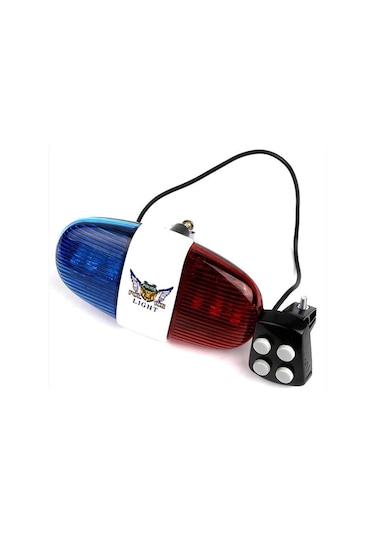 Bisiklet Polis Siren Kornası Açık Gri