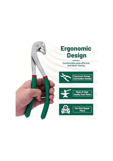 Cloudstore Yeşil Oto Kaporta Sac Düzeltme Pensleri, Konforlu Tutamaklı Kenar Bükme Aracı