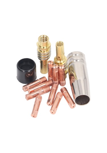 Skycity 15ak Mıg/mag Kaynak Torçları İçin 14 Parça Bakır Tabanlı Konduktif Uç, Gaz Burnu, Bağlantı Çubuğu Ve Kapak Tamiri Aksesuar Seti