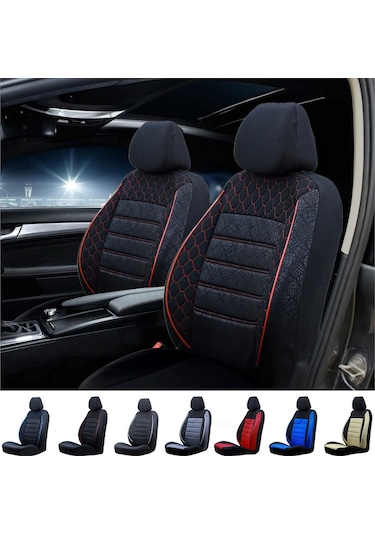 Fiat Tofaş Uyumlu Uno Oto Koltuk Kilifi Gof Siyah-Kirmizi