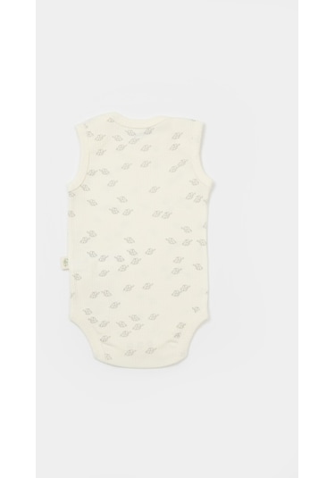 Organik Modal Fil Baskılı 2 Li Askılı Unisex Bebek Badi 001