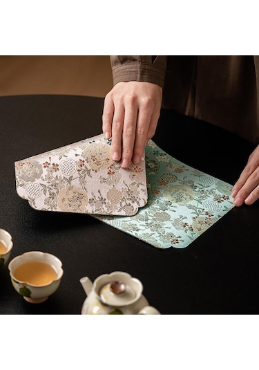 Homyl Çay Matı Pedi Çok Amaçlı Aksesuarları Bezi Parti Ofis Çok Renkli