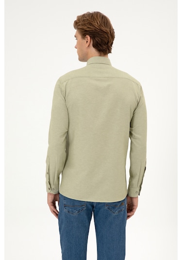 U.s. Polo Assn. Erkek Açık Haki Gömlek Basic 50316723-vr183 Acık Hakı