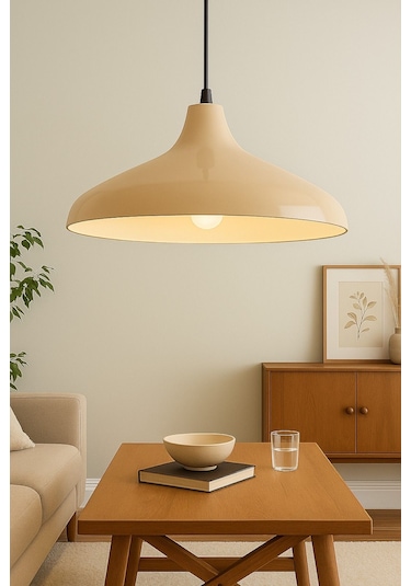 Nil Kahverengi Renk Özel Tasarım Modern Dekoratif Cafe Sarkıt Cafe - Mutfak Tekli Avize Kahverengi