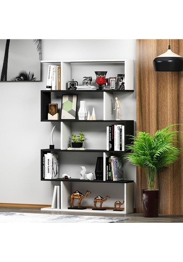 Core-s Kitaplık - Beyaz / Siyah