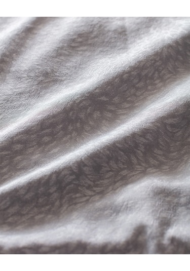 Madame Coco Andre King Size Pamuklu Jakarlı Saten Nevresim Takımı - Açık Gri Gri