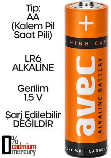 Avec Lr6 Aa Alkalin 4'lü Kalem Pil