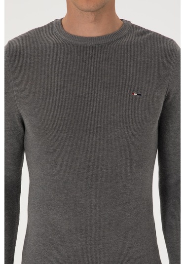 U.s. Polo Assn. Erkek Gri Melanj Kazak /triko 50313667-vr086 Gri Melanj