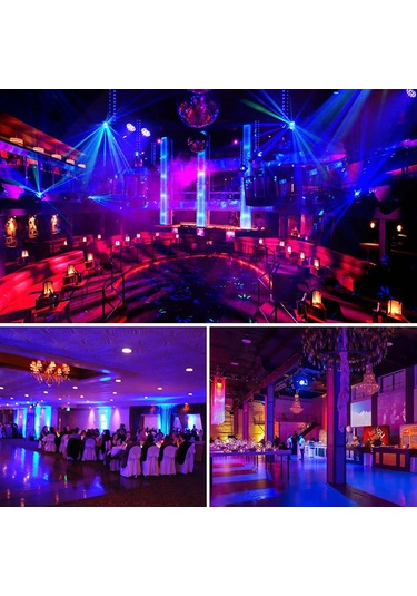 Youtek 36 Led Renkli Sahne Işığı 36w Sesli Kontrol İle Bar Düğün Gösteri Par Işık Siyah 110v Abd Tipi Siyah