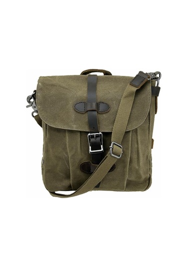 Ççs 31487 Mumlanmış Kanvas Retro Omuz Çantası Haki