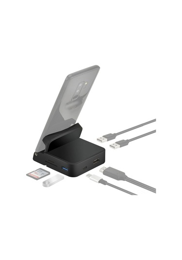 Samdoo 8-in-1 Type-c Hub: Usb3.0/2.0, Hd, Sd/tf Kart Okuyucu, 55w Pd Şarj, Masaüstü Tutucu İle Genişletme Dökümesi