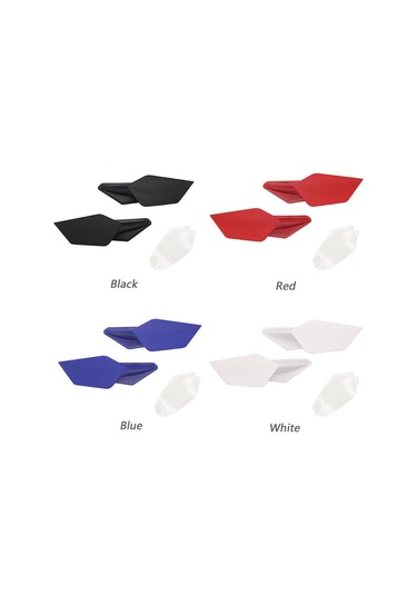 Geeroyoo Honda, Suzuki, Yamaha, Kawasaki, Bmw İçin Abs Malzeme Dinamik Kanatlar - Siyah Çift Paket