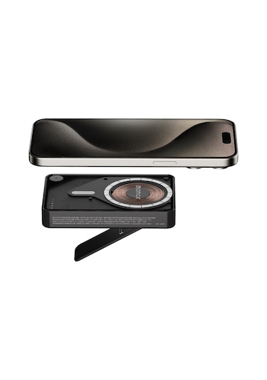 Momax IP132HKD Power X Pro+Magnetic Wireless 10000 mAh Standlı + USB-C Kablo Powerbank Siyah