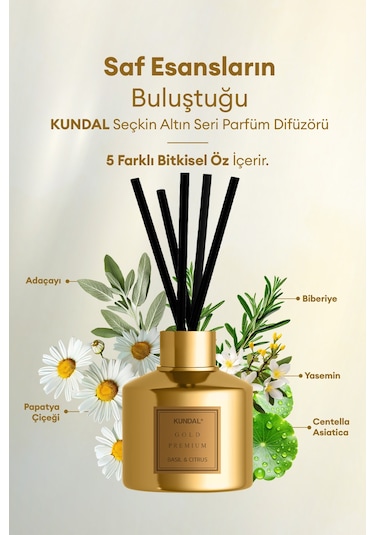 Kundal Basil & Citrus Gold Edition Perfume Diffuser 2 x 200 ML
