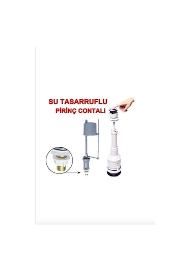 Basmalı Su Tasarruflu Klozet Sifon Rezervuar Iç Takım Beyaz
