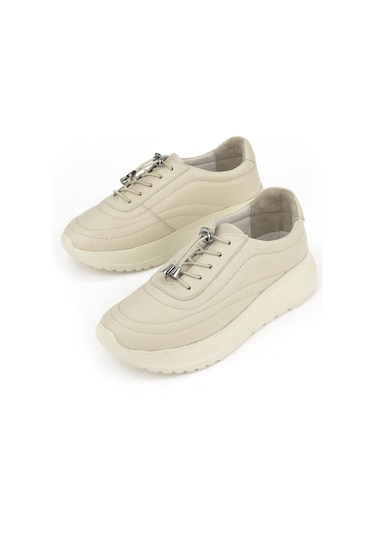 Ziya, Kadın Hakiki Deri Sneaker 1531050z2650f100k Bej 1531050z2650f100k 340 Bej