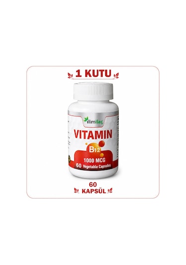 Vitamin B12 1000 Mcg 60 Bitkisel Kapsül B12 Takviye Edici Gıda