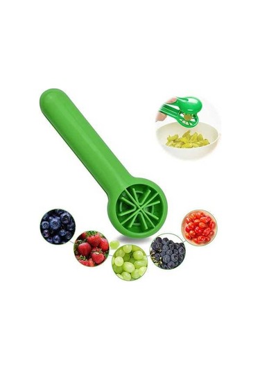 Dancemonkey Cbtx Üzüm Dilimleyici Uygun Ev Yaban Mersini Çilek Dilimleyici Mutfak Aletleri Yeşil, Küçük Boy Yeşil