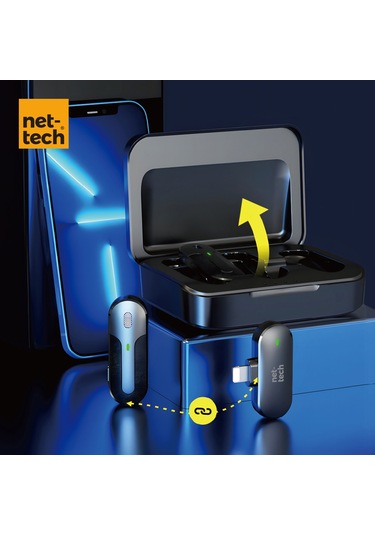 Nettech Nt-0t09 Lightning Duo Wireless Mini Kablosuz Yaka Mikrofonu