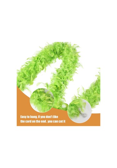 Giyim Partı Dekorasyon Malzemesi - Yeşil 45g 180cm - Yumuşak Doğal Tüy - Dıy Uygun - Festivaller Nikahlar Sahne Gösterileri