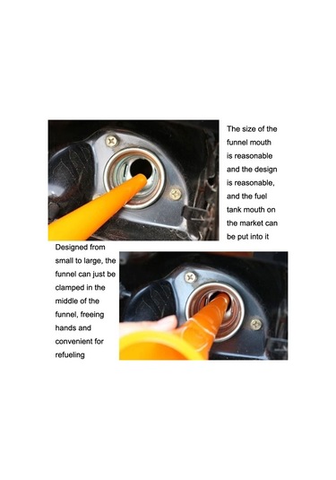 Sones 10 Adet Araba Eller Serbest Plastik Yakıt İkmal Hunisi Turuncu