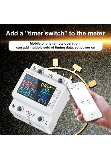 Weichuang01 Kws-302wf 170-270v Çok Fonksiyonlu Ac Weichuang01 Ekran Ray Gerilimi Ve Akım Ölçer