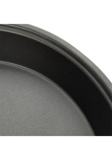Ulzyvf Yuvarlak Pizza Tepsisi Siyah Plakası Pizza Pişirme Tepsisi 7ın Xm Siyah
