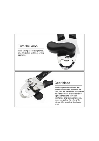 4'ü 1 Arada Çok Fonksiyonlu Konserve Açacağı Mutfak Ev Kapak Açacağı Konserve Bıçağı Yeşil