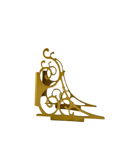 2 Adet Altın Sarısı Dekoratif Raf Ayağı 30cmx30cm