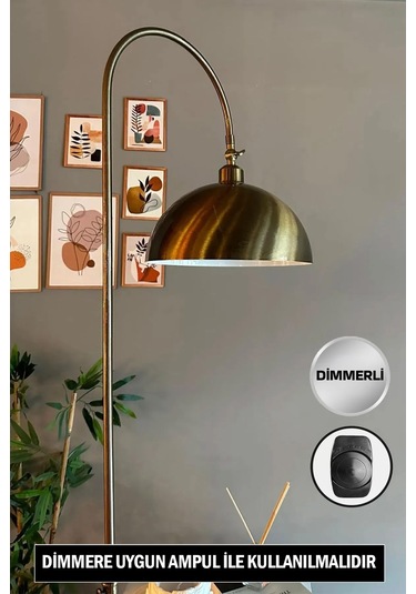 Dimmerli Eskitme Lambader Hareketli Başlık Modern Dekoratif Metal Oturma Odası Çalışma Odası Zemin Eskitme