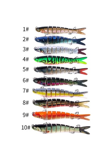 Fochsia 10lu Paket Suya Dalan Sallanan Yem 8 Eklemli 3 94 İnç 11 4g Alabalık Levrek İçin Av Malzemesi Sku 20241010