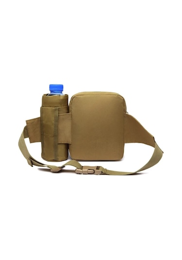 Siyah-taktik Erkekler Bel Paketi Naylon Yürüyüş Su Şişesi Telefon Kılıfı Açık Spor Ordu Askeri Avcılık Tırmanma Kamp Kemer Çantası Siyah