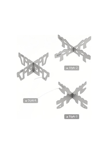 Yifomall Titanium Çapraz Alkol Ocağı Tutucusu - Ultra Hafif Kamp, Piknik, Manavcılık Aksesuarı 20g Gümüş