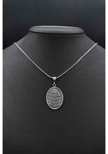 Prestij Gümüş Nas Suresi 925 Ayar Gümüş Kolye Zincir