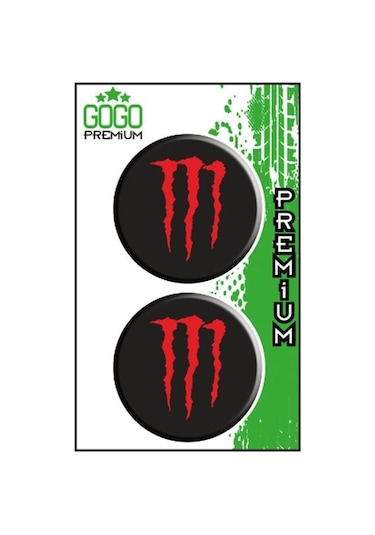 Monster 2 5x5 Cm İkili Damla Etiket