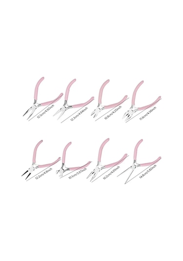 8 Stil Takı Pense Araçları Ve Ekipman Seti Uzun İğne Yuvarlak Burun Kesme Tel Round-nosed Pliers