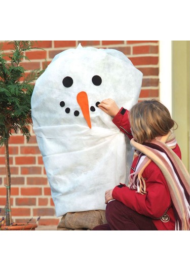 Lemestar Bahçe Bitkileri Kış Koruma Çantası, Islaklık Ve Donlardan Koruma, Nitelikli Dokuma, Kolay Sabitleme İpi, 1030x900mm, Kar Tanesi Deseni