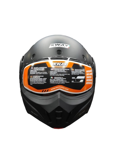 Sway Sw 907 Stratos 180 Çene Açılır Motosiklet Kaskı 64909 Siyah