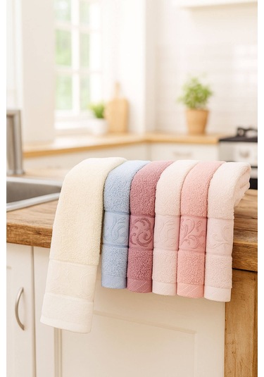 6'lı Mutfak Havlusu Seti 30x50 Cm %100 Pamuklu Deniz Çok Renkli