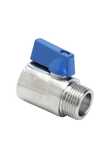 Dianziye 304 Paslanmaz Çelik Mini Top Kapağı - G5/8" İç-dış Dişli, Duş, Su, Yağ Kontrolü, Ev, Mutfak, Rv Uygulamaları, Anti-deşarj Sistemi