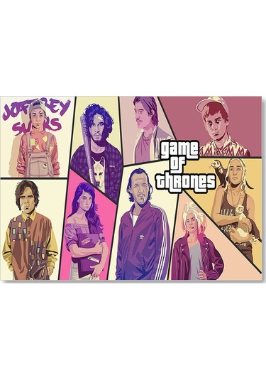 Cakasepetim Taht Oyunları Gta Görsel Ahşap Mdf Tablo