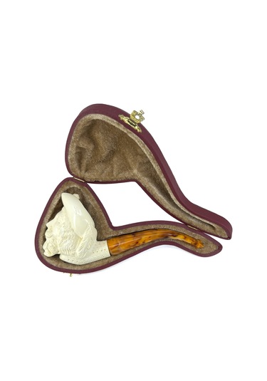 Lületaşı Pipo Doğal Lületaşı El Yapımı Özel Kutulu - Soylu Gravür İşleme